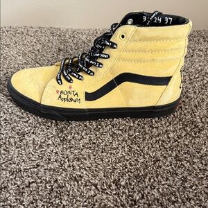 Vans Yellow and Black High-Top Sneakers